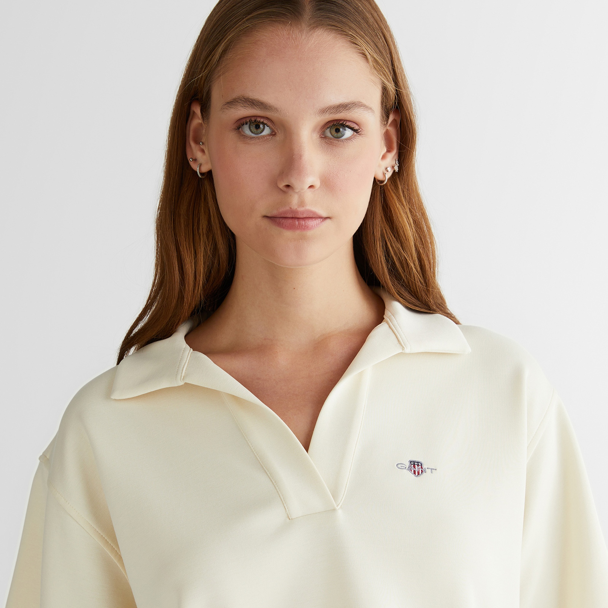 GANT Kadın Krem Logolu Polo