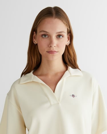  GANT Kadın Krem Logolu Polo