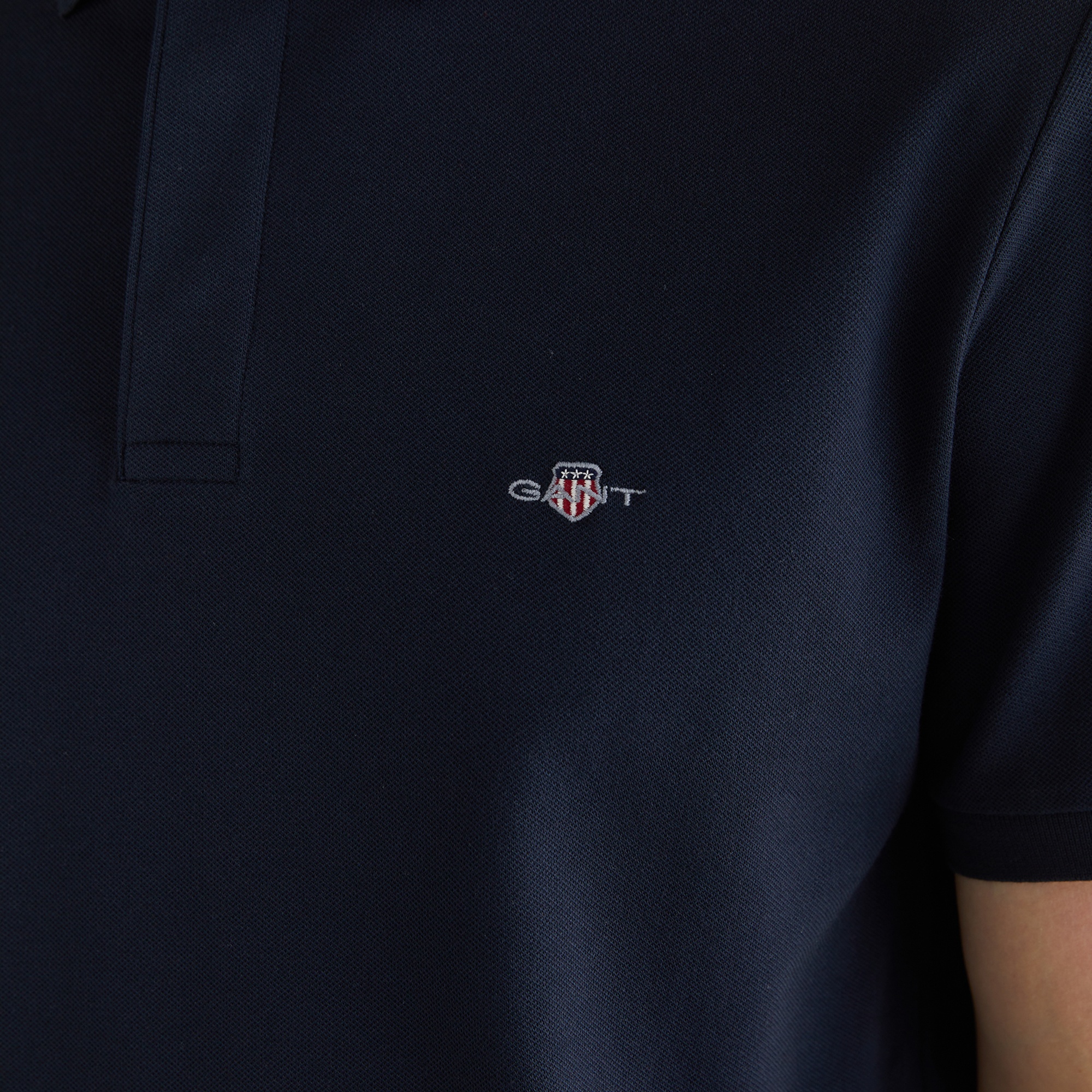 GANT Erkek Lacivert Kısa Kollu Polo