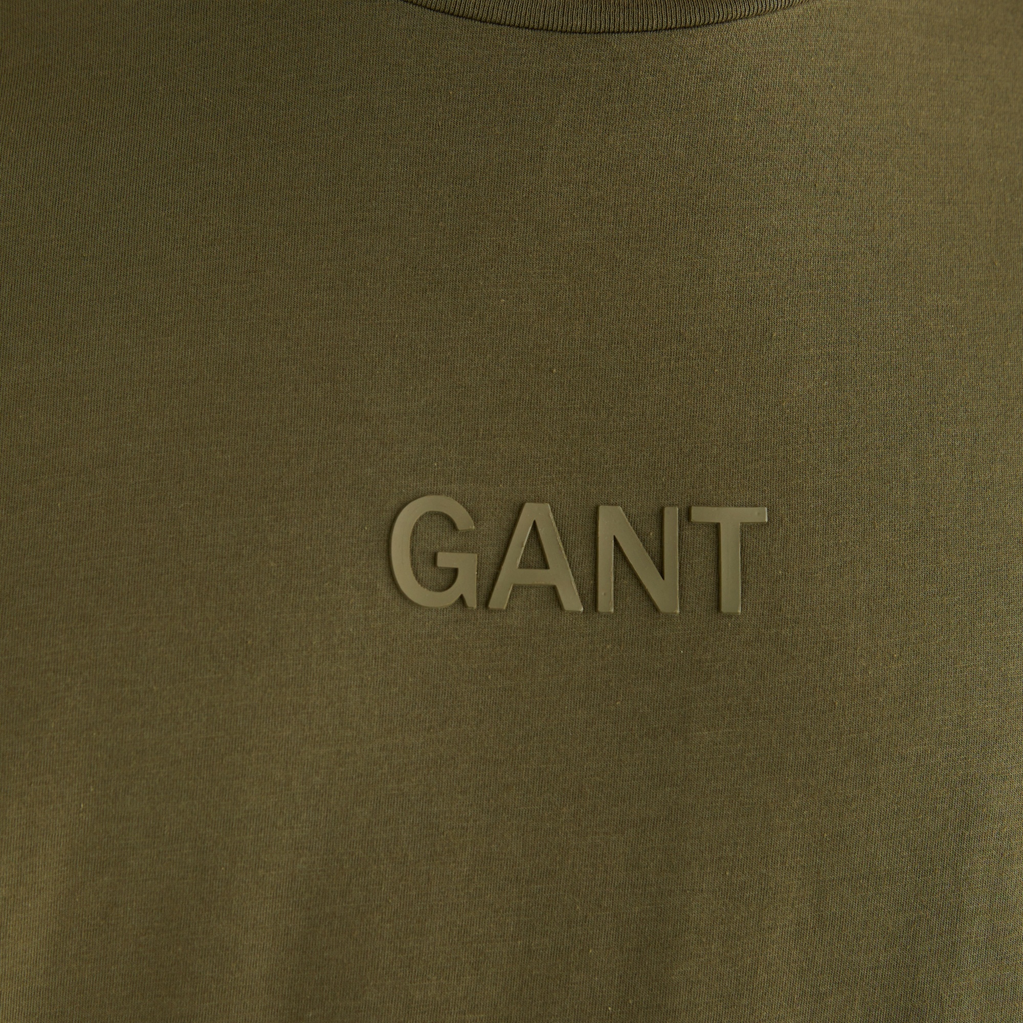 GANT Erkek Yeşil Relaxed Fit Bisiklet Yaka Logolu T-Shirt
