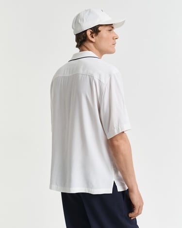  GANT Erkek Krem Relaxed Fit Klasik Yaka Logolu Gömlek