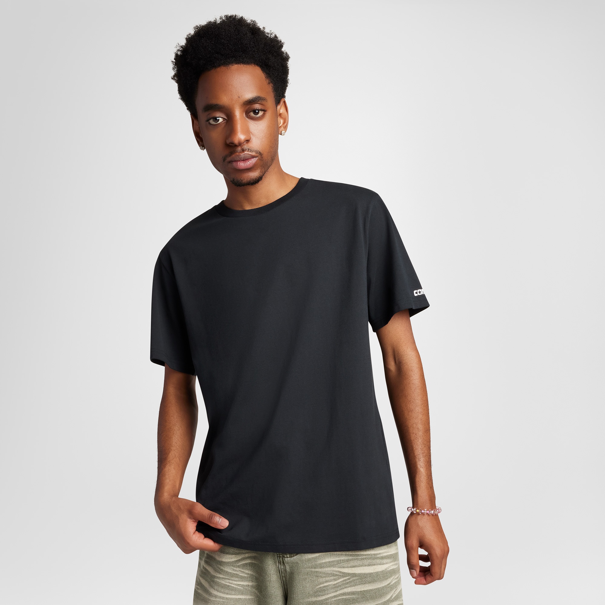 Converse Erkek Cons Baskılı Siyah T-Shirt