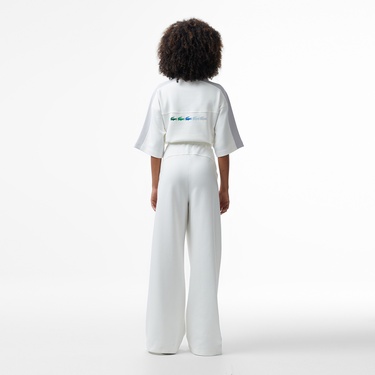  Lacoste House of SuperStep x Lacoste Kadın Beyaz Eşofman Altı