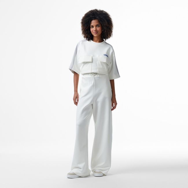  Lacoste House of SuperStep x Lacoste Kadın Beyaz Eşofman Altı