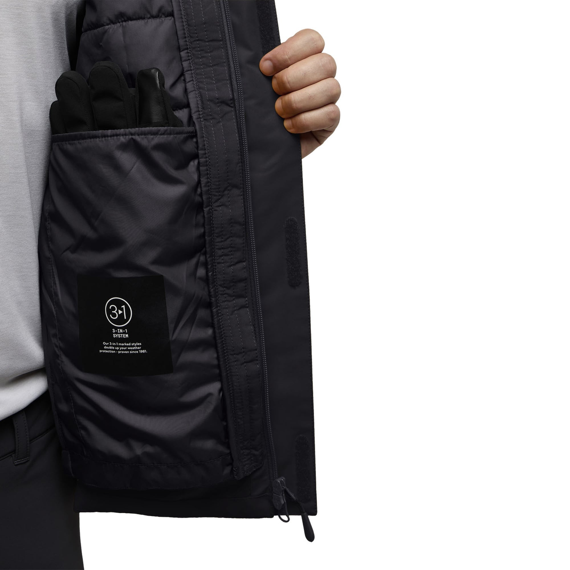 Jack Wolfskin Jasper 3in1 Erkek Gri Outdoor Ceketi