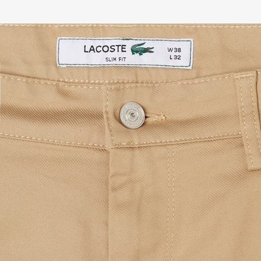  Lacoste Erkek Slim Fit Bej Jean Pantolon