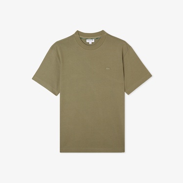  Lacoste Erkek Relaxed Fit Bisiklet Yaka Haki T-Shirt