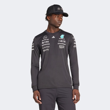  adidas Mercedes Amg Petronas Formula One Team Uzun Kollu Pilot Erkek Siyah Motorsport Forma