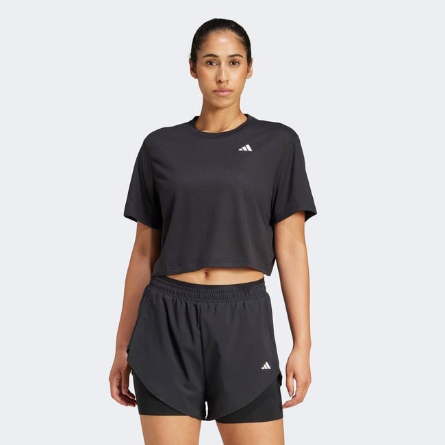  adidas Train Essentials Boxy Workout Kadın Siyah Antrenman T-Shirt