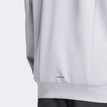  adidas Designed For Training Crew Erkek Gri Antrenman Sweatshirt