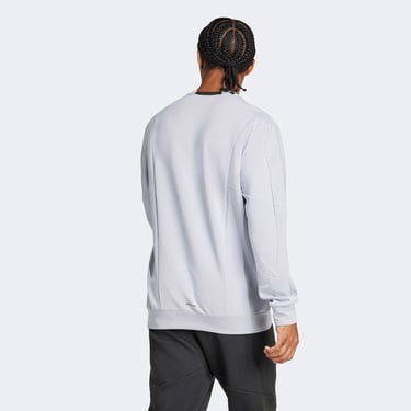  adidas Designed For Training Crew Erkek Gri Antrenman Sweatshirt