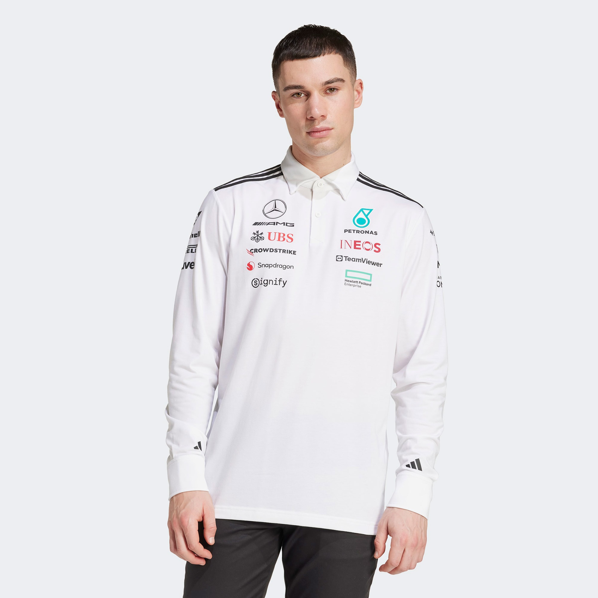 adidas Mercedes Amg Petronas Formula One Team Erkek Beyaz Motorsport Sweatshirt