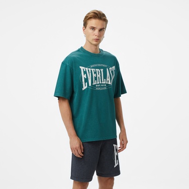  Everlast Authentic Boxing Oversize  Erkek Yeşil T-Shirt