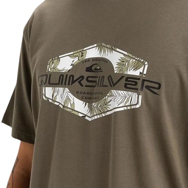  Quiksilver Locked Up Erkek Yeşil Tişört