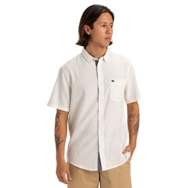  Quiksilver Time Box Erkek Beyaz Gömlek