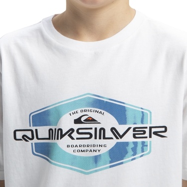  Quiksilver Ev Locked Up Yth Erkek Çocuk Beyaz Tişört