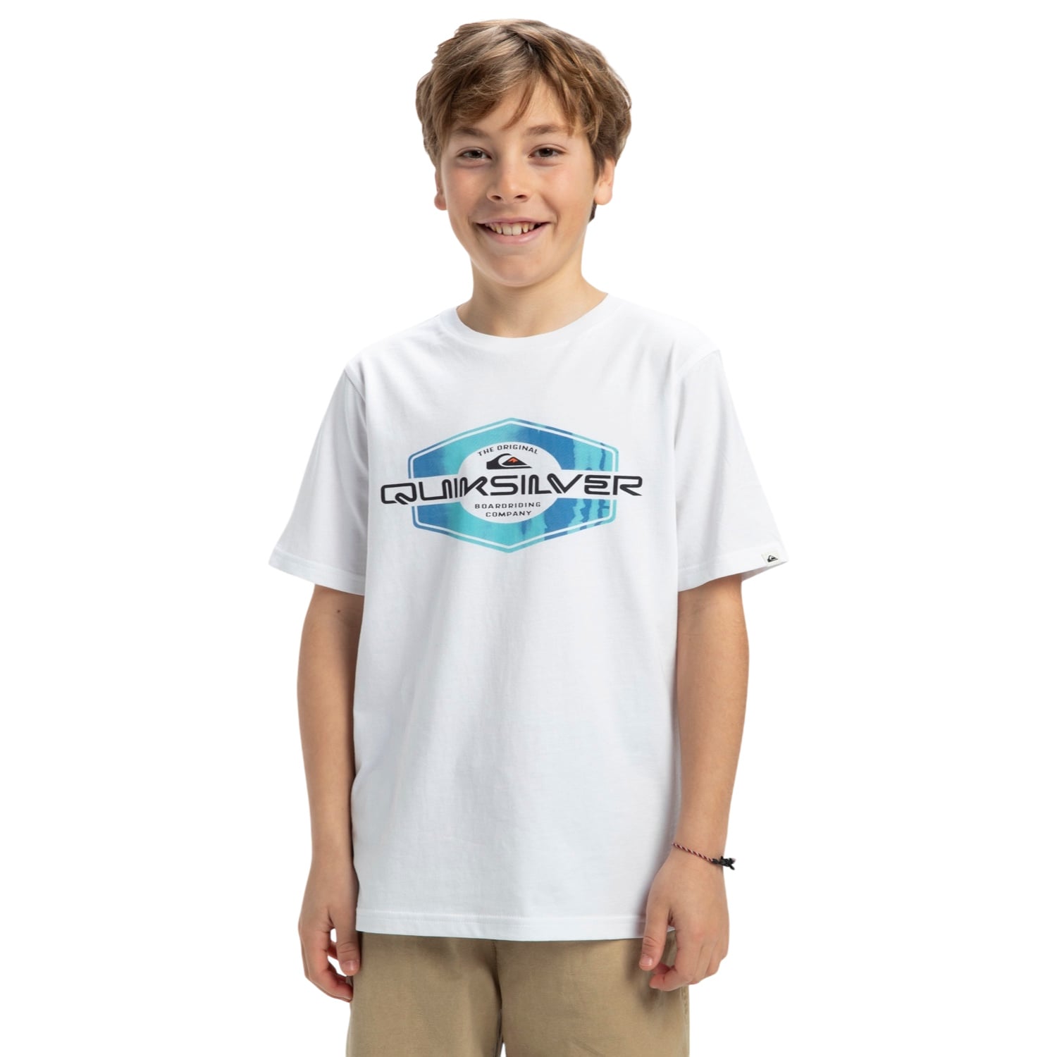  Quiksilver Ev Locked Up Yth Erkek Çocuk Beyaz Tişört