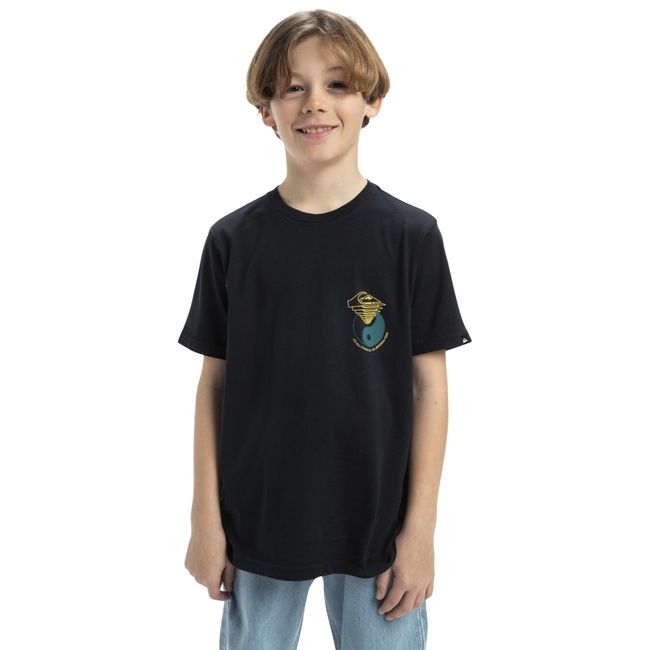  Quiksilver Hypnotic Wave Yth Erkek Çocuk Siyah Tişört