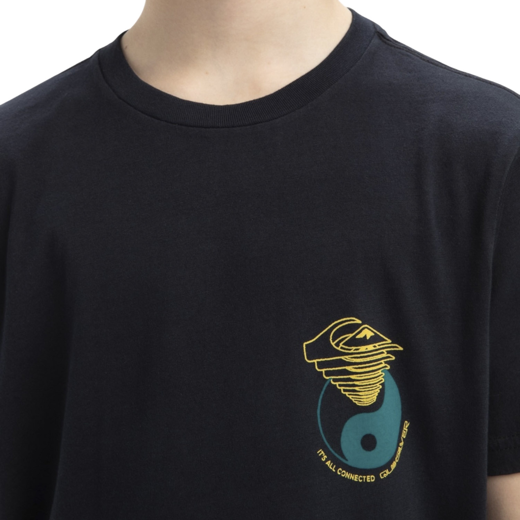 Quiksilver Hypnotic Wave Yth Erkek Çocuk Siyah Tişört