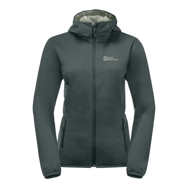  Jack Wolfskin Windhain Hoody Kadın Yeşil Softshell