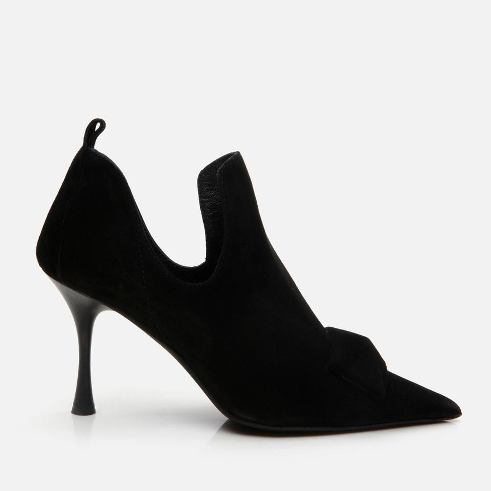 Kadın Deri Siyah Topuklu Bot