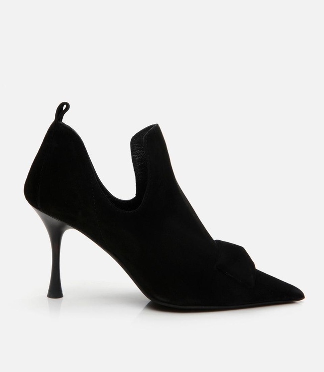  Kadın Deri Siyah Topuklu Bot