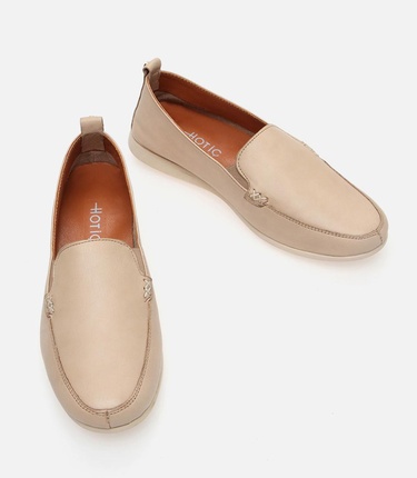  Kadın Deri Bej Loafer