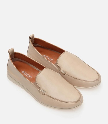  Kadın Deri Bej Loafer