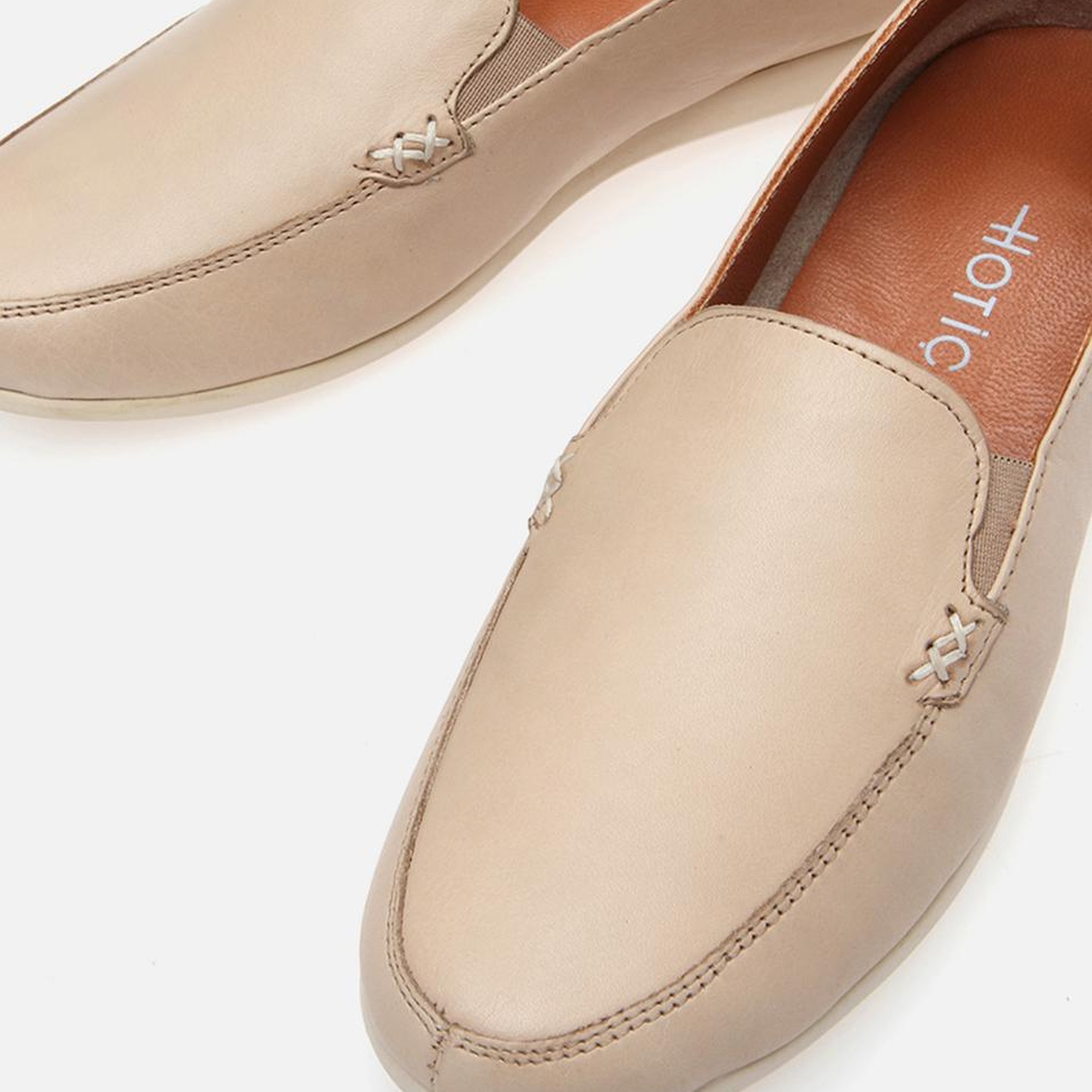 Kadın Deri Bej Loafer