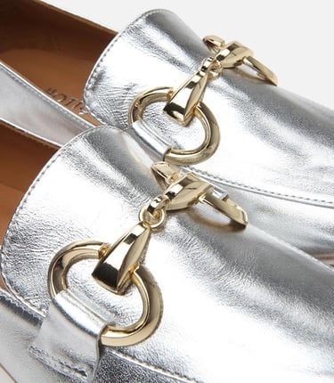  Kadın Deri Lame Loafer