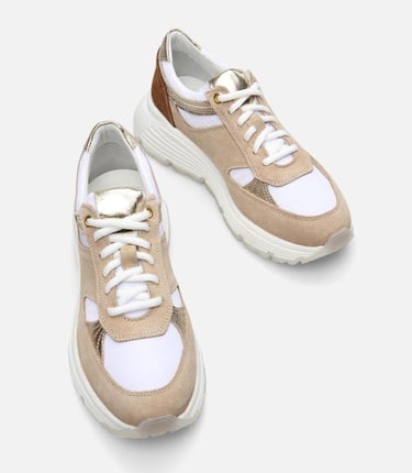  Kadın Deri Bej Spor Ayakkabı