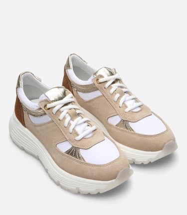  Kadın Deri Bej Spor Ayakkabı