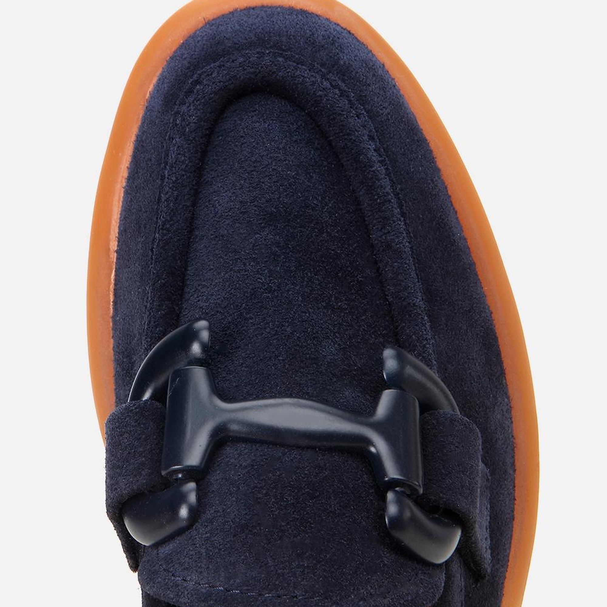 Kadın Süet Deri Lacivert Esnek Tabanlı Günlük Loafer