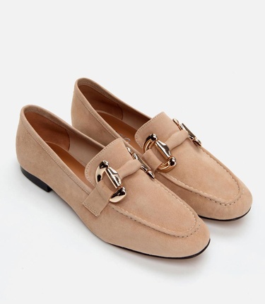  Kadın Deri Vizon Loafer