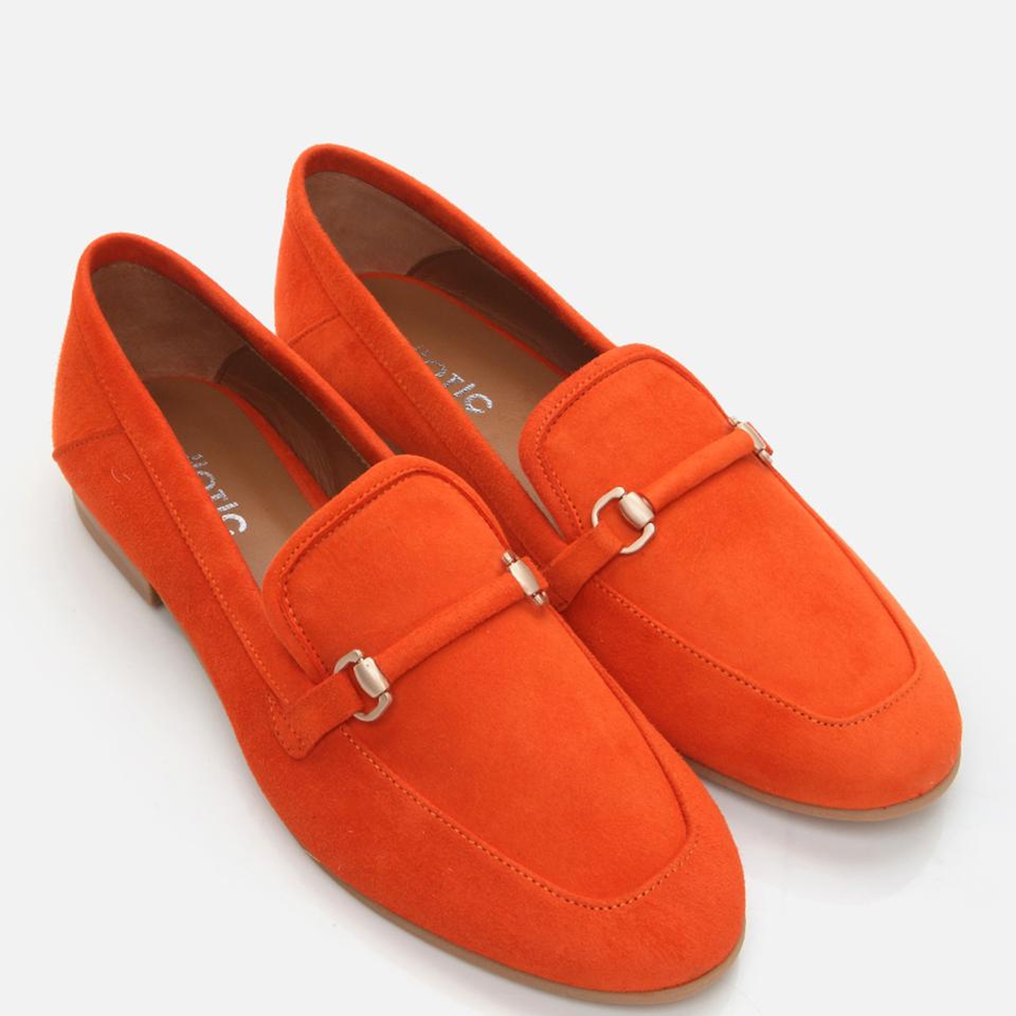 Kadın Deri Turuncu Loafer