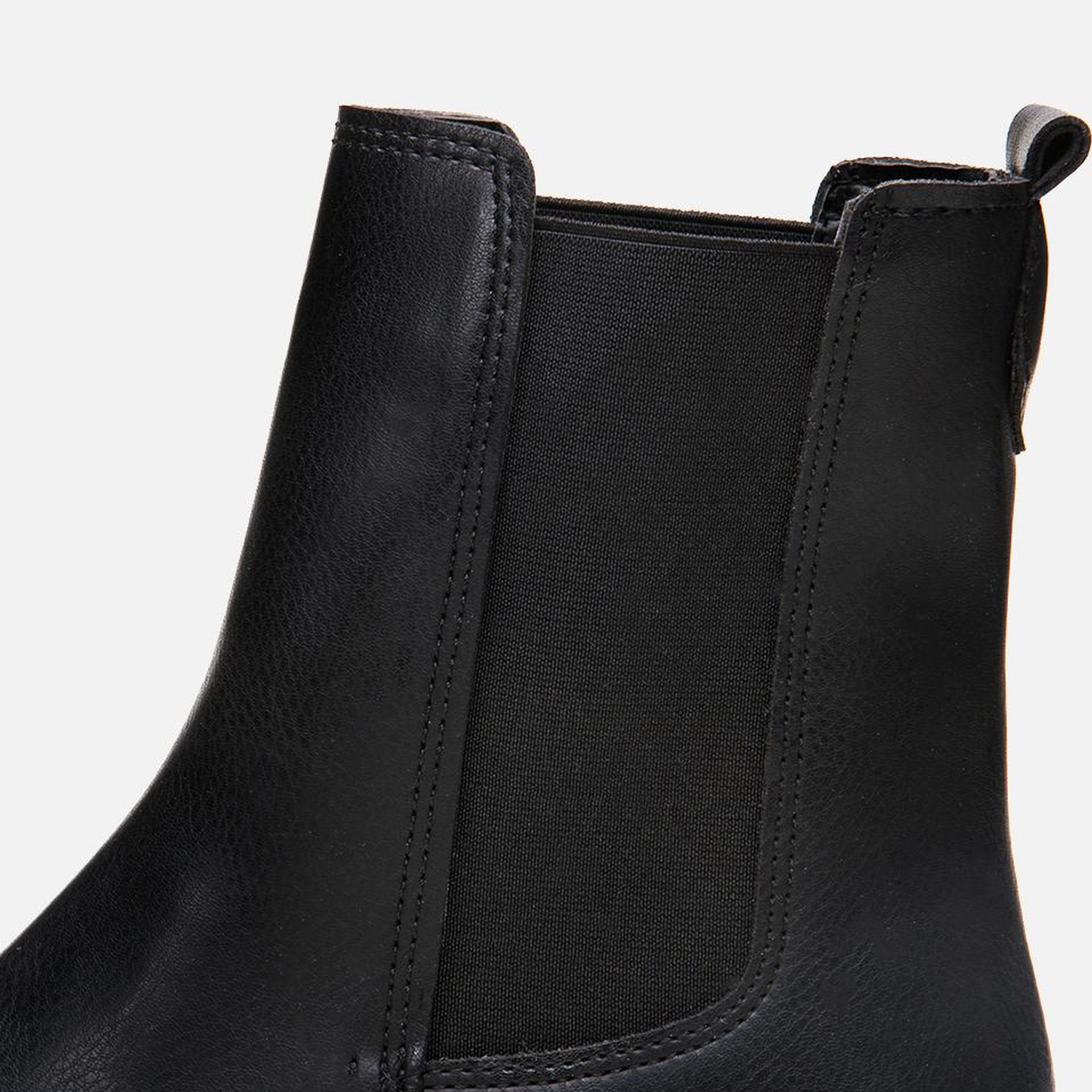 Kadın Siyah Kalın Tabanlı Düz Bot