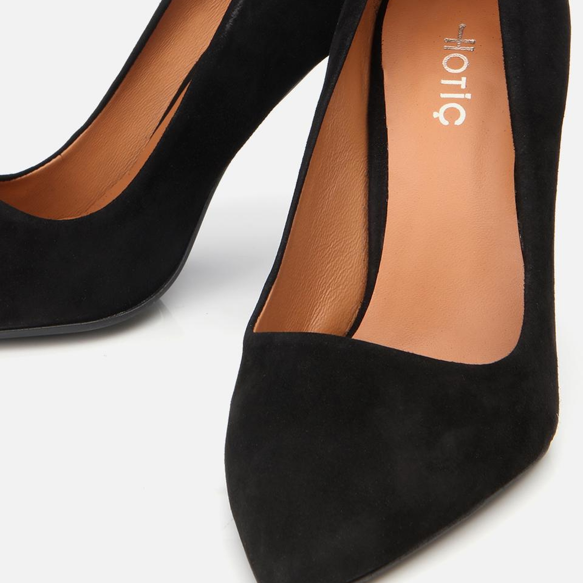 Kadın Süet Deri Siyah Stiletto