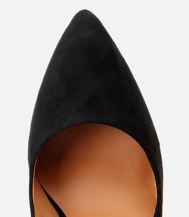  Kadın Süet Deri Siyah Stiletto