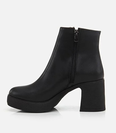  Kadın Siyah Yaya Yüksek Topuklu Bot
