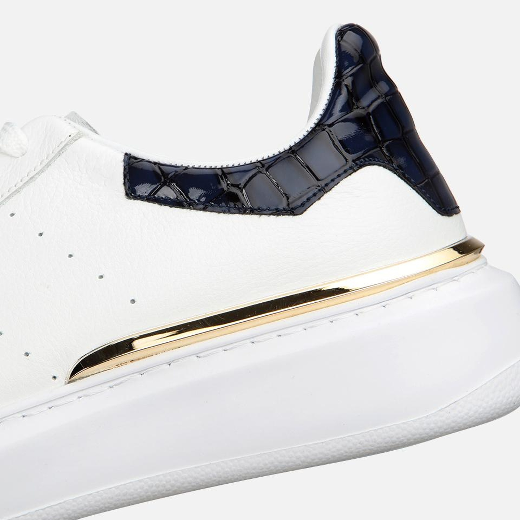 Erkek Deri Beyaz Hafif Tabanlı Spor Ayakkabı