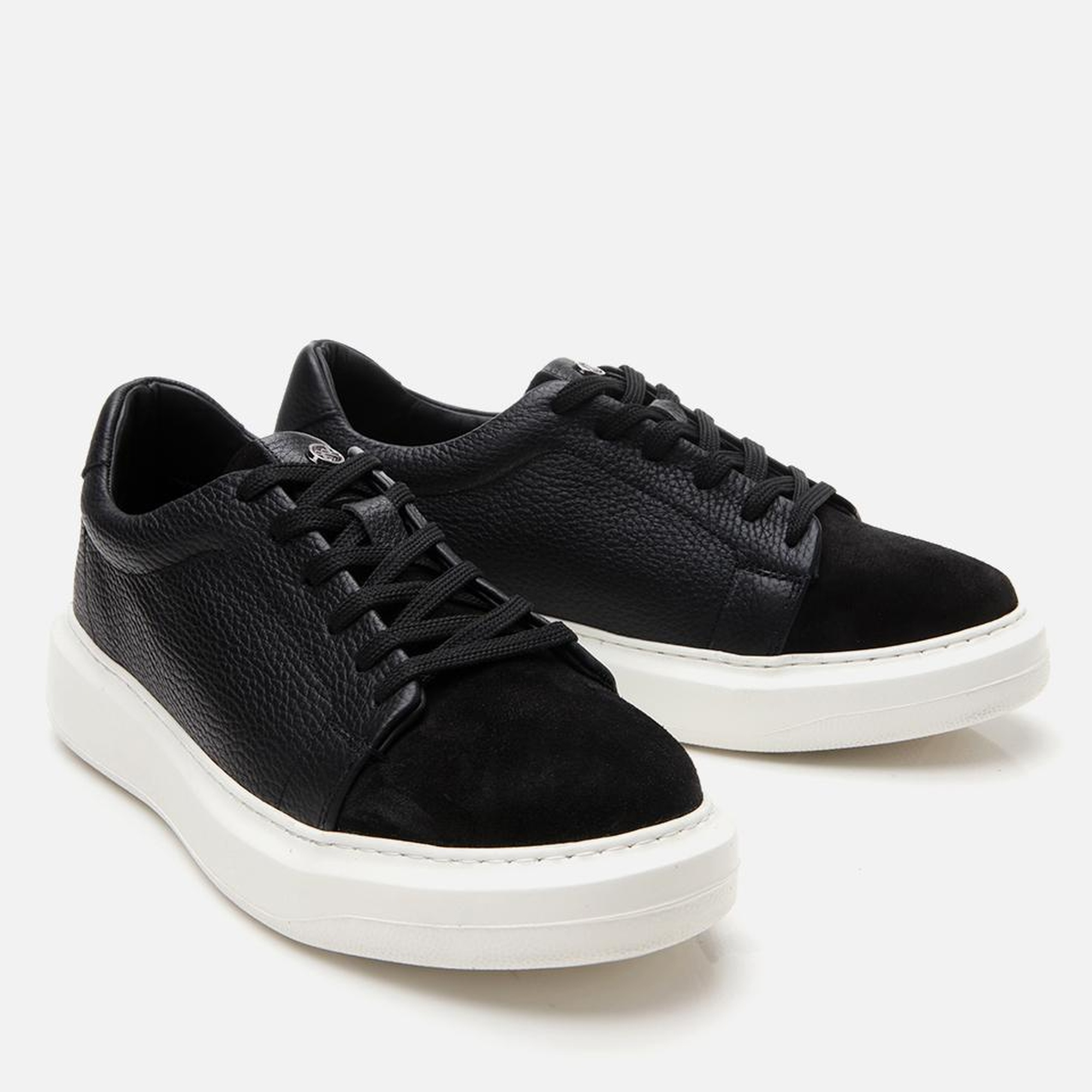 Erkek Süet Deri Siyah Rahat Tabanlı Spor Ayakkabı