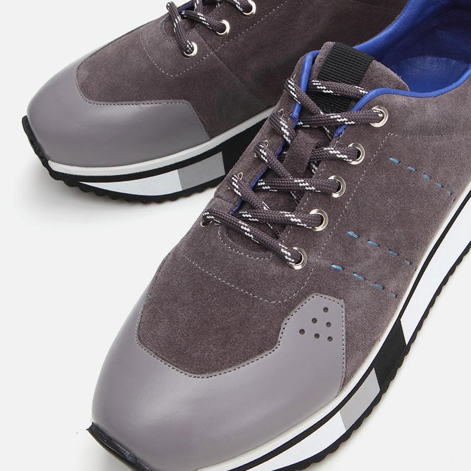 Erkek Deri Gri Spor Ayakkabı