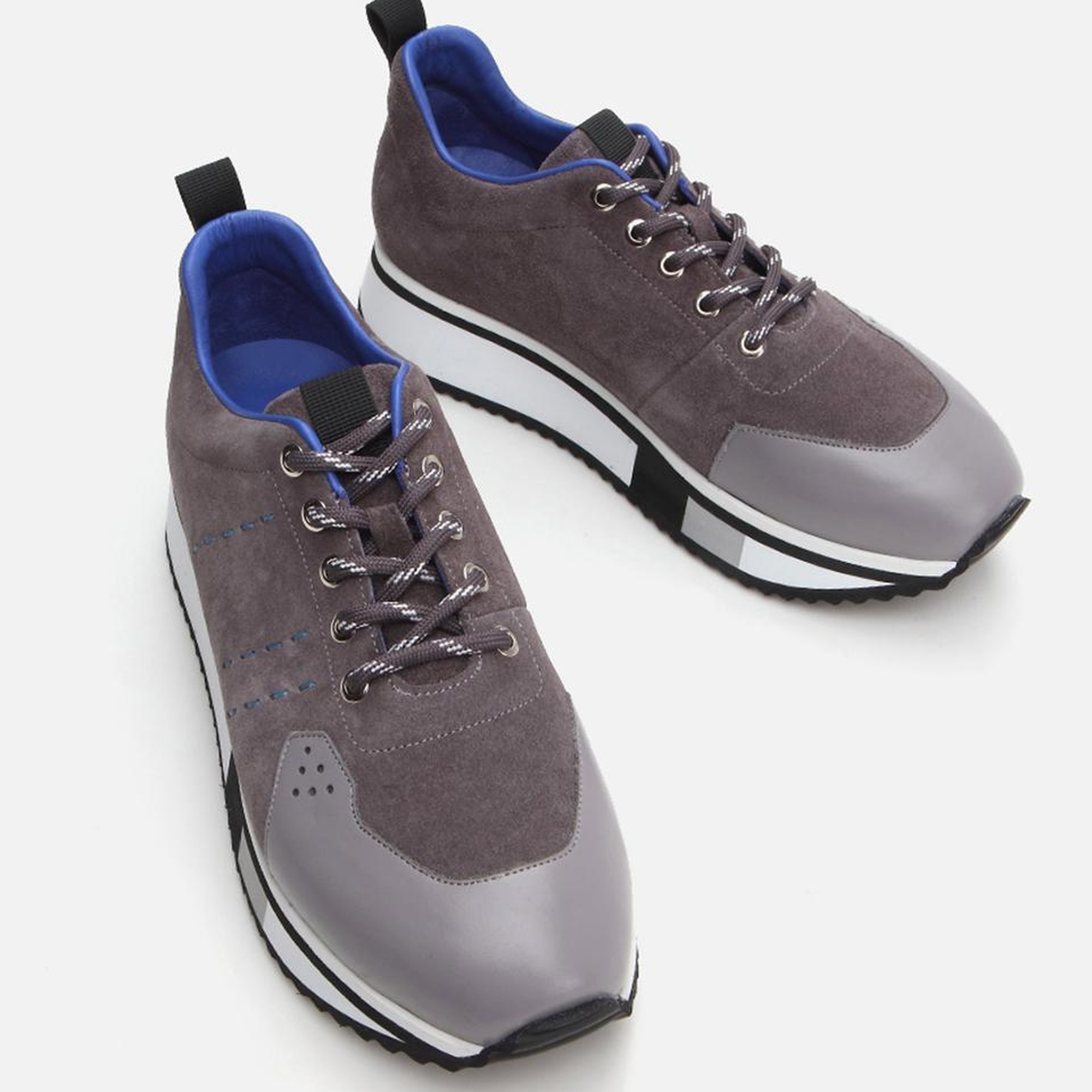 Erkek Deri Gri Spor Ayakkabı