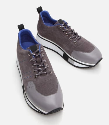  Erkek Deri Gri Spor Ayakkabı