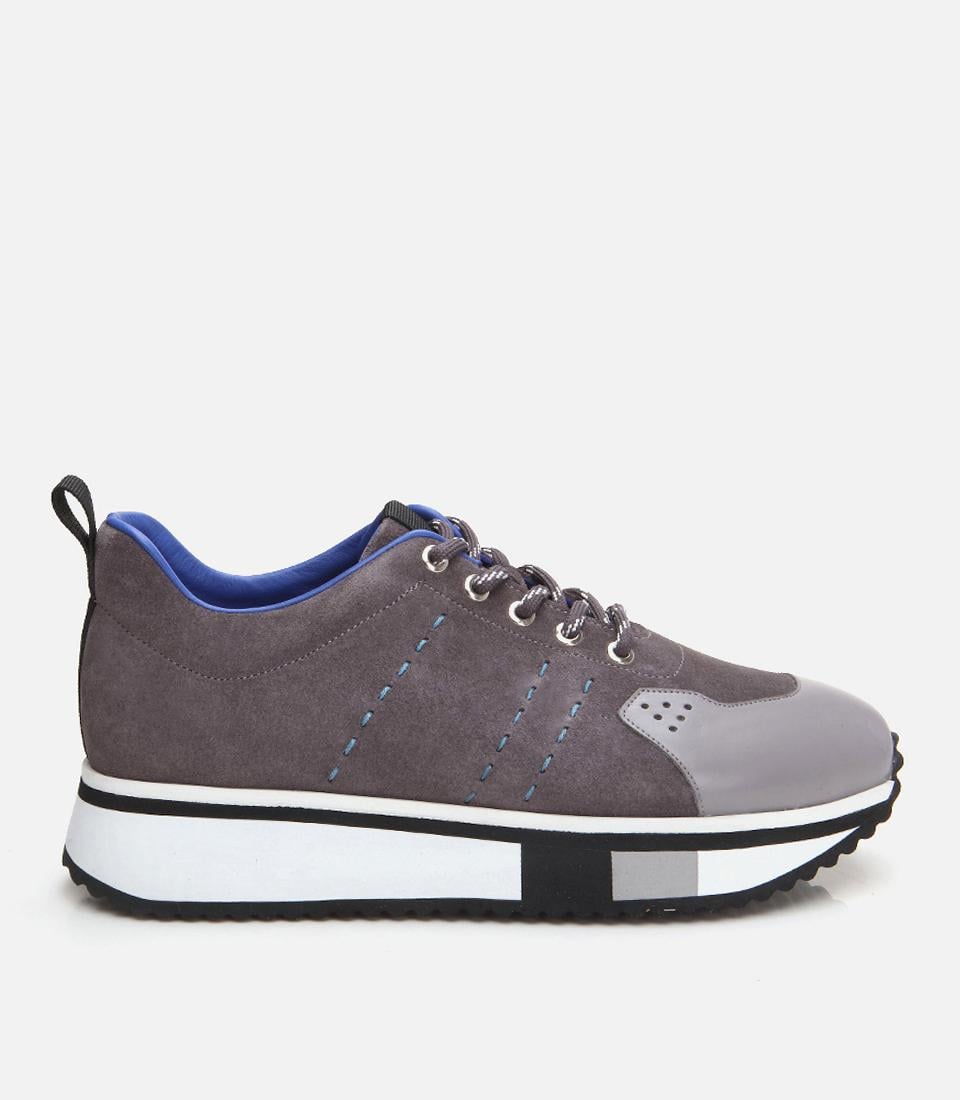  Erkek Deri Gri Spor Ayakkabı