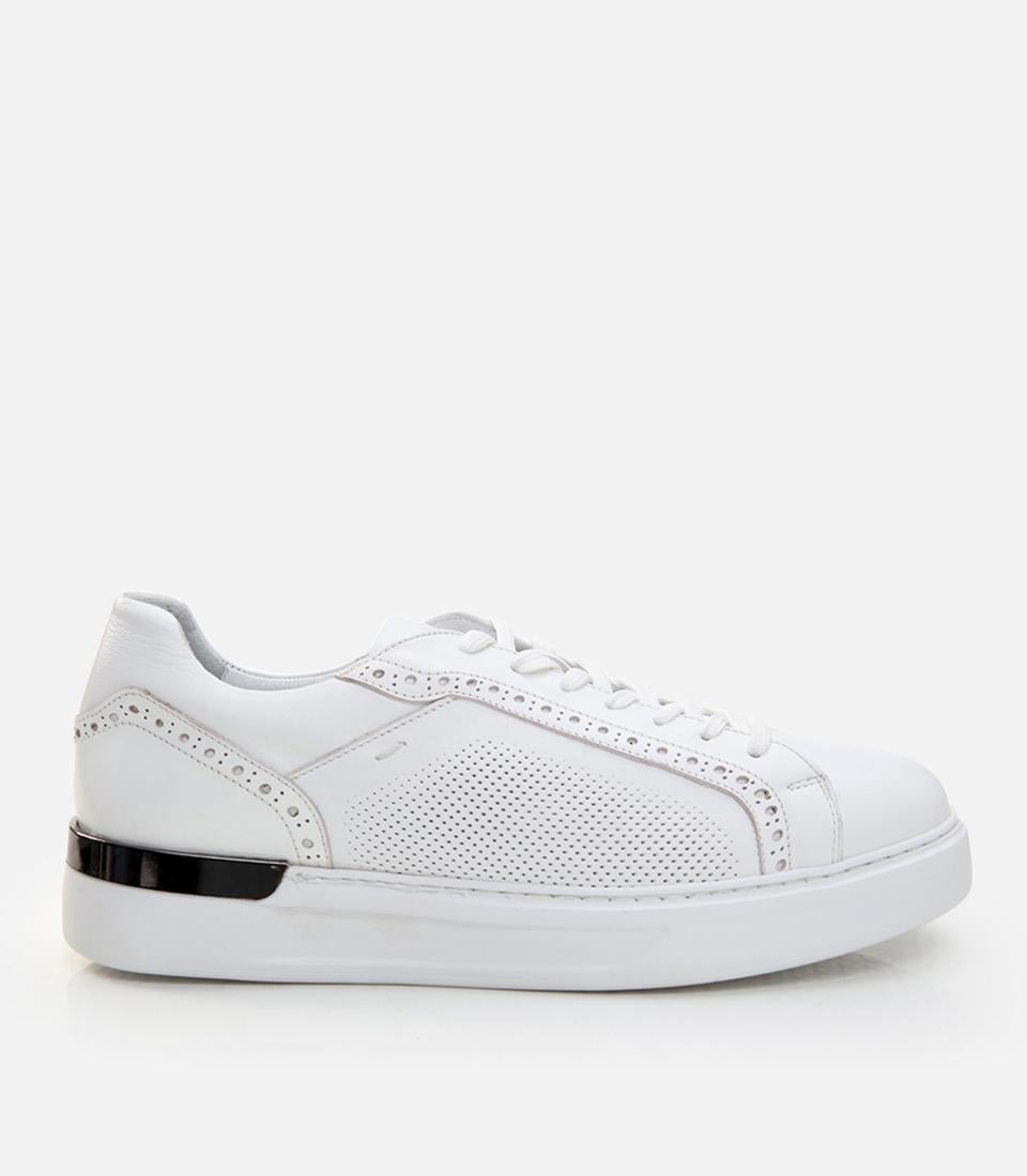  Erkek Deri Beyaz Günlük Ayakkabı