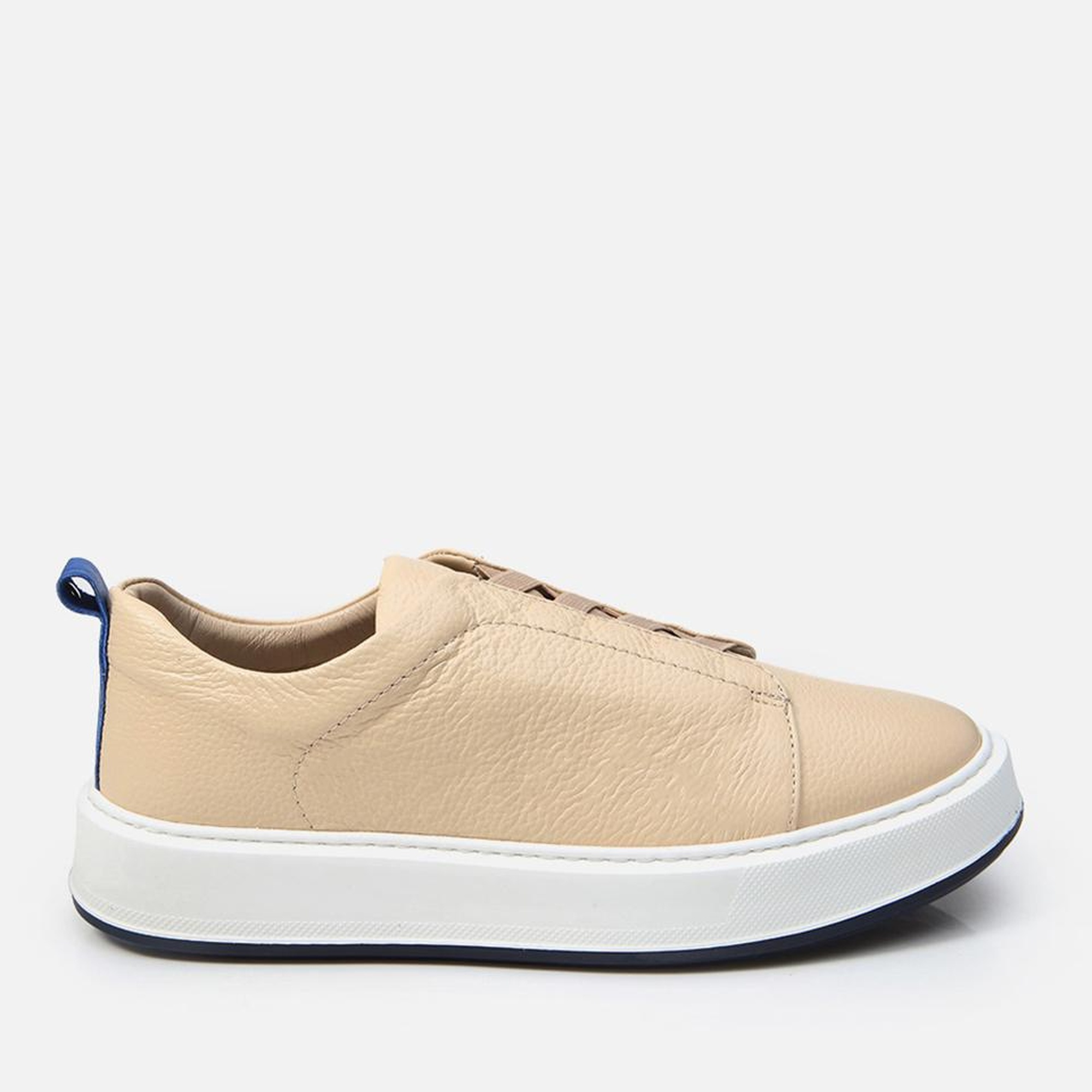 Erkek Deri Bej Günlük Ayakkabı