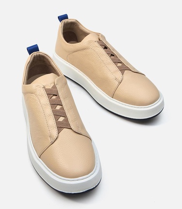  Erkek Deri Bej Günlük Ayakkabı