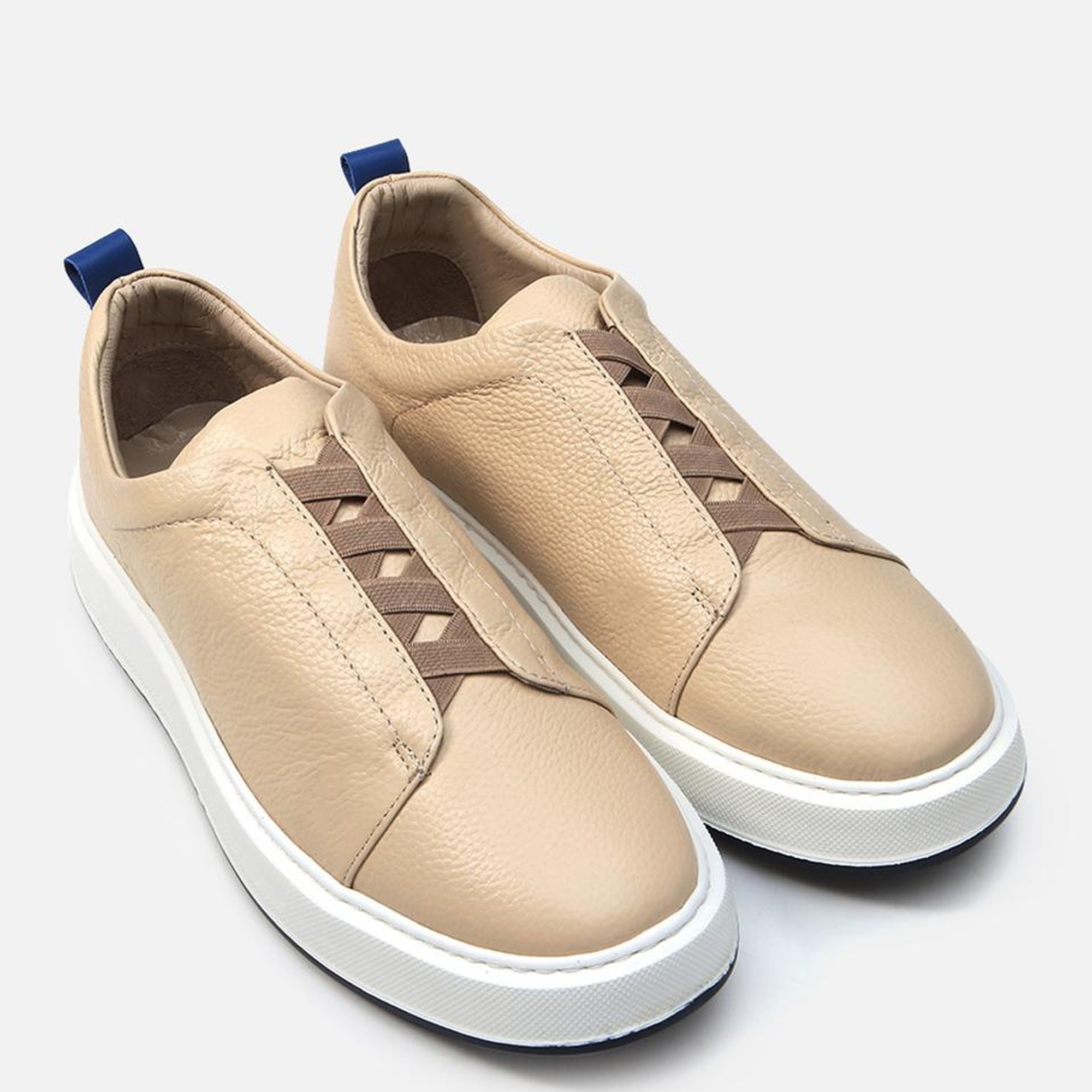 Erkek Deri Bej Günlük Ayakkabı