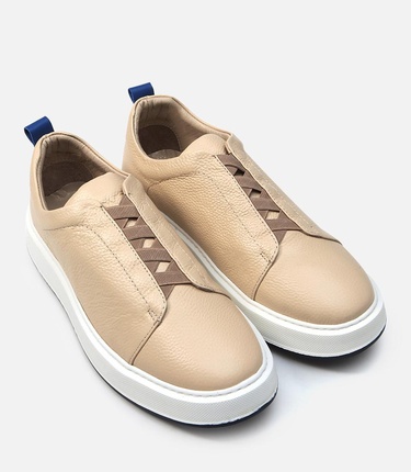  Erkek Deri Bej Günlük Ayakkabı